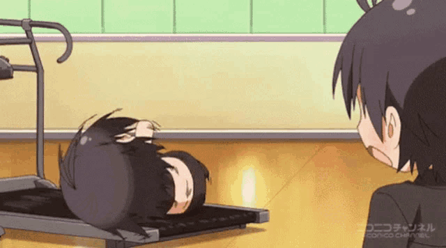 a person laying on their back on a treadmill with the word nico channel on the bottom
