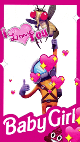 a cartoon character is holding a mosquito and says " i love you "