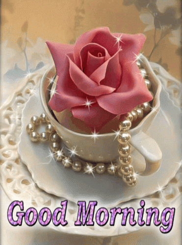 Good Morning Rose GIF - Good Morning Rose Cup GIFs
