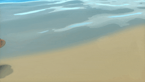 a cartoon fish is swimming in the ocean