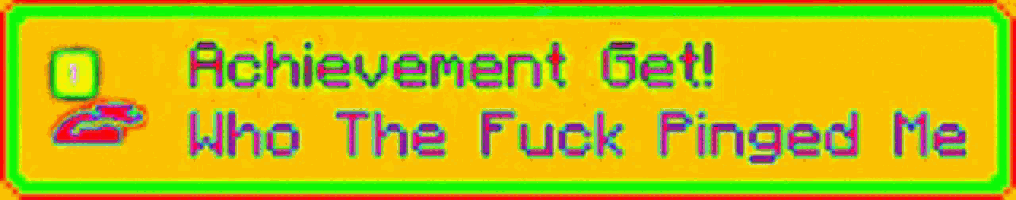 a neon sign that says achievement get who the fuck fingered me