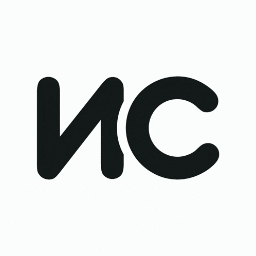 a black and white logo with the letter i and c
