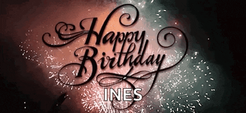 a happy birthday message with fireworks in the background