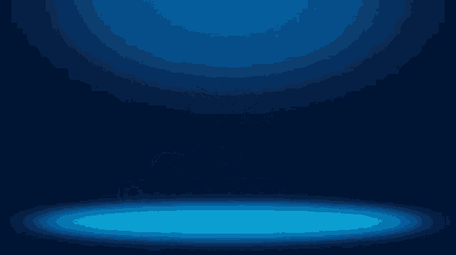 a blue background with white smoke coming out of the bottom