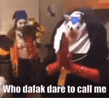 a person in a nun costume with the words who dafak dare to call me