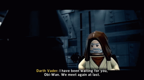 Lego Star Wars Darth Vader GIF - Lego Star Wars Darth Vader I Have Been Waiting For You Obi Wan GIFs