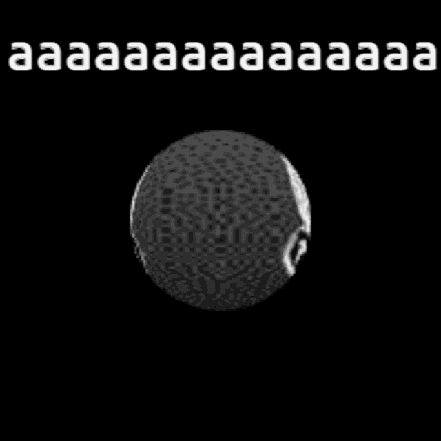 a black and white image of a face on a black background with the words `` aaa '' written on it .