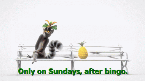 All Hail King Julien Only On Sundays After Bingo GIF - All Hail King Julien Only On Sundays After Bingo Pineapple GIFs
