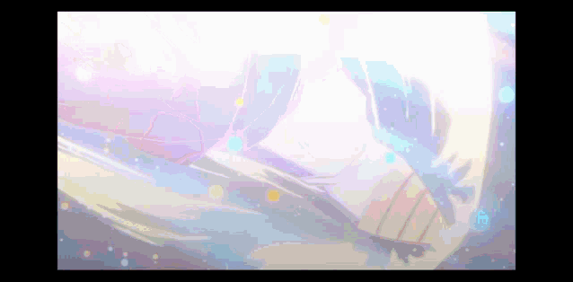 a pixelated image of a person 's face with a purple and blue background
