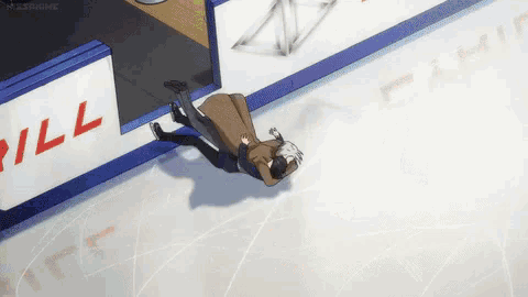 Falling On Ice Was The Only Thing I Could Think Of GIF - Falling On Ice Anime The Only Thing I Could Think Of GIFs