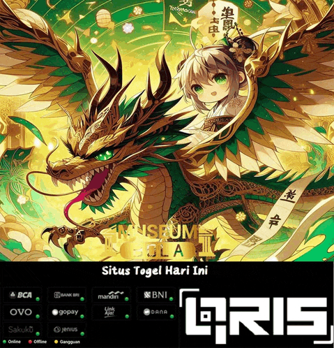 a poster for situs togel hari ini with a dragon and a girl