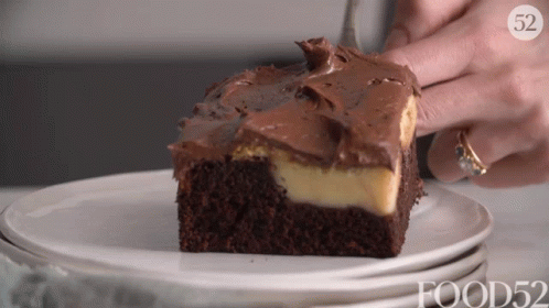 Square Cake Chocolate Cake GIF - Square Cake Chocolate Cake Plating GIFs