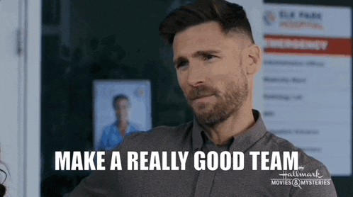a man with a beard says make a really good team .