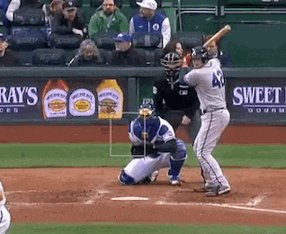 a baseball player with the number 48 on his jersey is swinging at a pitch