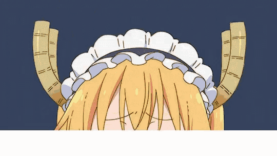 a close up of a maid 's head with horns on it