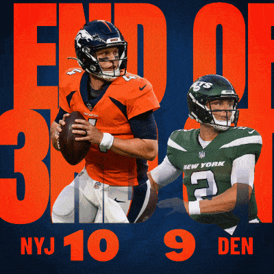 a poster for the end of nyj 10 9 den shows two football players