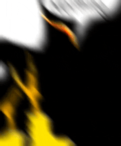 a blurry picture of a black background with yellow lines
