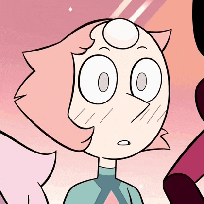 a cartoon character with a pearl on her head