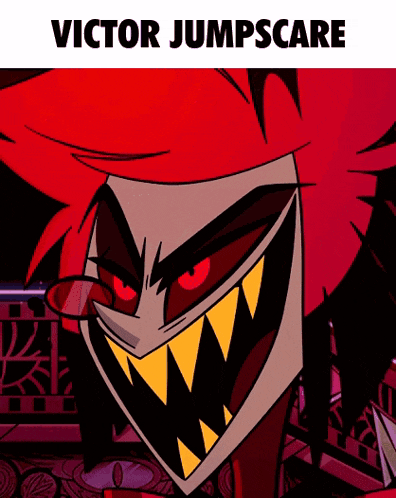 a picture of a cartoon character with the name victor jumpscare on the bottom