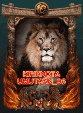 a picture of a lion with the name kiriknota umutcan_06
