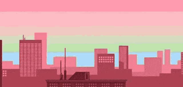 a pixel art of a city skyline with the word inception written in the background .