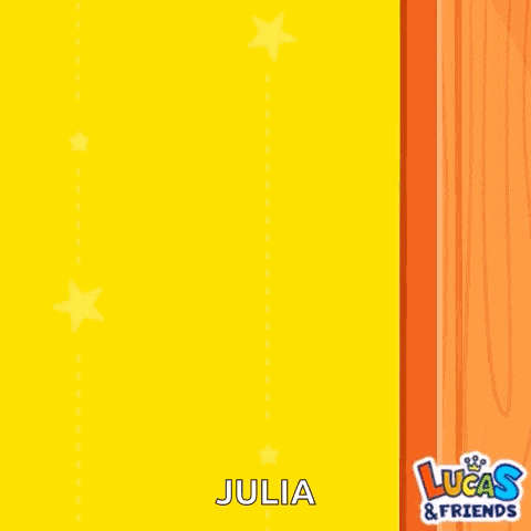 a cartoon rabbit with a pink bow on her head and the name julia