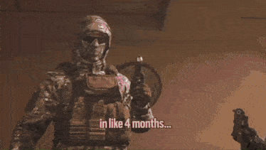 a man in a military uniform says " my daughter takes her first steps ... "