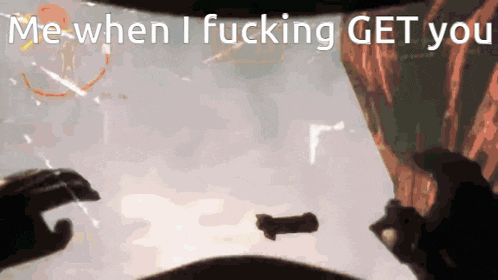 a screenshot of a video game with the words " me when i fucking get you "