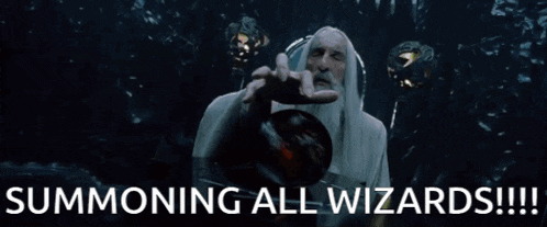 Summoning All Wizards Saruman GIF