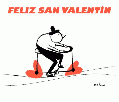 Feliz San Valentín GIF - Feliz San Valentín Feliz Dia San Valentin Corazones En Bicicleta GIFs