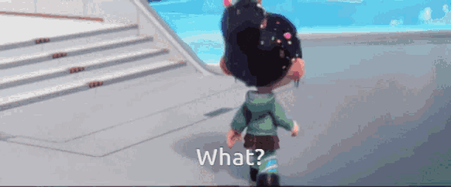a cartoon character says what while walking