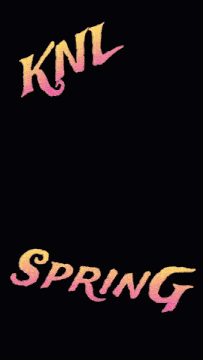 a poster for knl spring shows two fairies in a glass jar