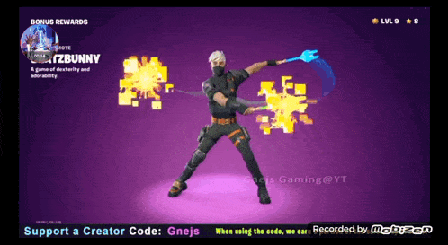 a screenshot of a video game with a character named izbunny