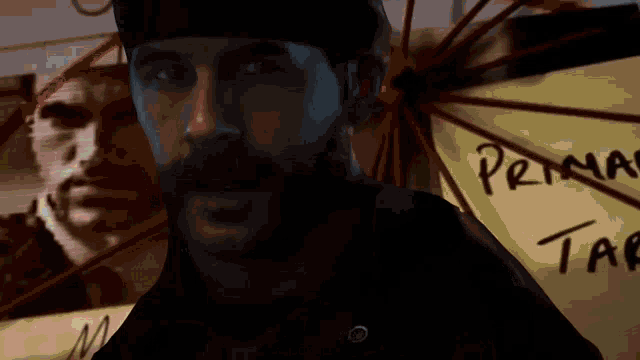 a man with a beard wearing a beanie and a jacket