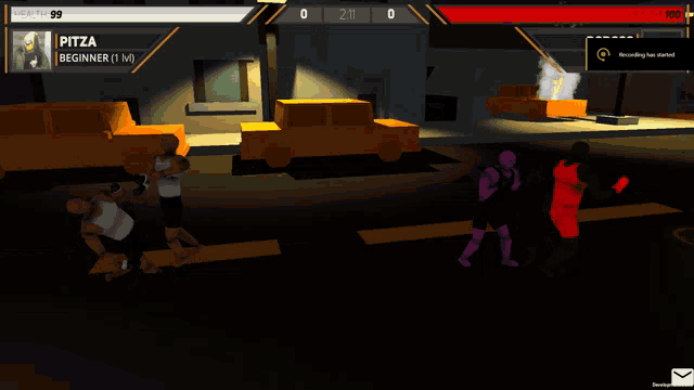 a screenshot of a video game shows pitza as the beginner