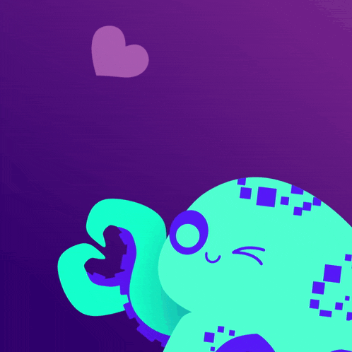 a cartoon of an elephant with a heart on its nose