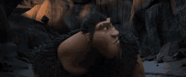 a cartoon character with a surprised look on their face
