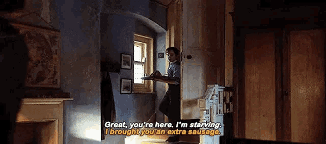Roger Parslow Great Youre Here GIF - Roger Parslow Great Youre Here Im Starving GIFs