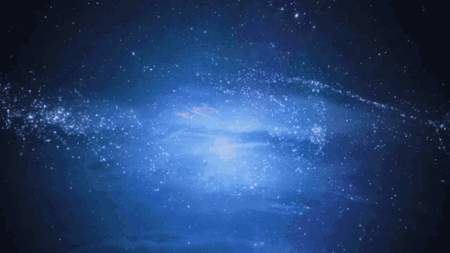 a blue galaxy with a lot of stars in the background