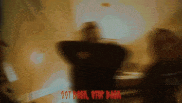 a blurry picture of a person with the words got back stop hard written on the bottom
