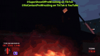 a graphic of a wrestling match with the words supershow of pro wrestling on tiktok