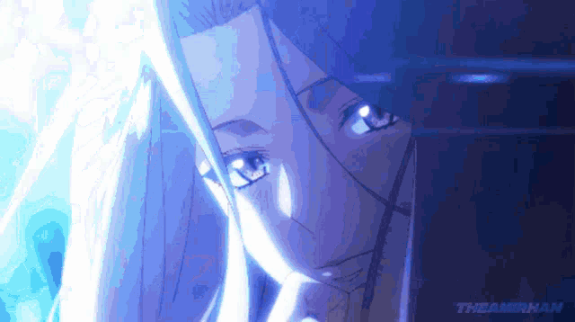 a close up of a person 's face with the name theamirhan visible