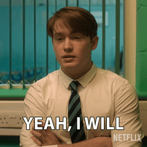 a man with his arms crossed says yeah i will