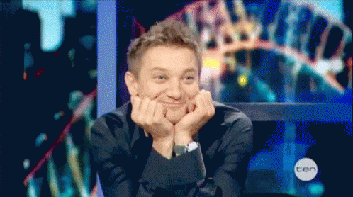 Too Cute GIF - Jeremy Renner Being Cute Perky GIFs