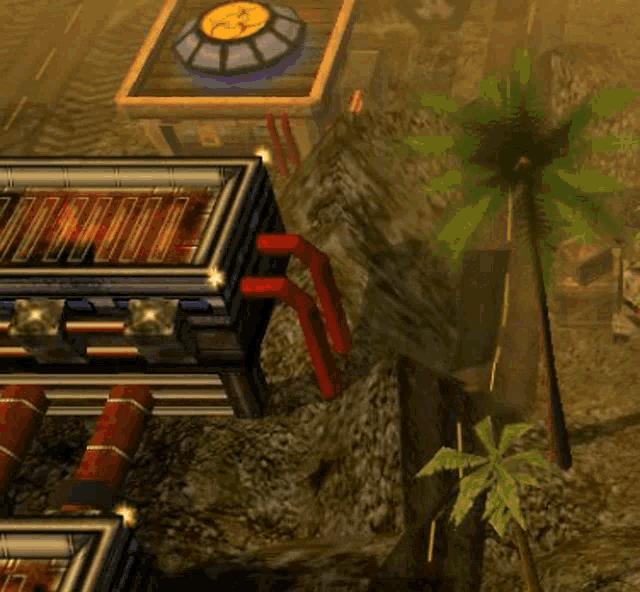 a computer generated image of a military vehicle with a rocket coming out of the back