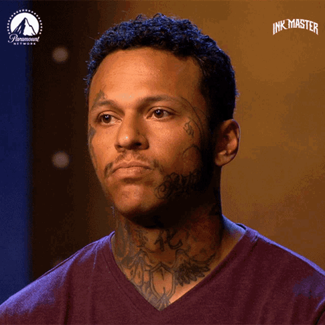 a man with a tattoo on his face is on a show called inkmaster