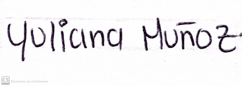a handwritten signature of yuliana munoz on a white background