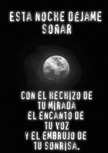 a poster that says esta noche dejame sonar with a full moon in the background