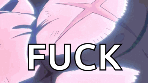 the word fuck is on a purple background