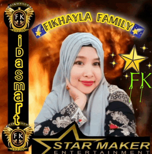 a picture of a woman with the name fikhayla family written on it